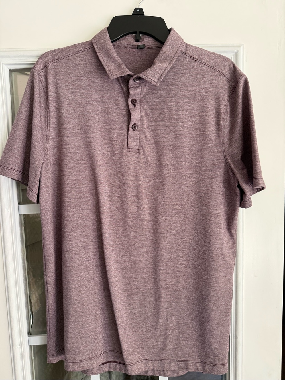 lululemon athletica  Evolution Heather purple taupe Men's Polo (L)